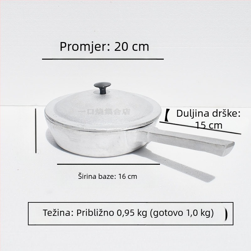 Teflonski tiganj promjera 20 cm s neprijanjajućim premazom za palačinke, jaja i stekove