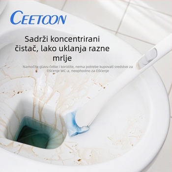 Ceetoon Set četke za zahod s zamjenjivim glavama, plastika, moderni minimalistički stil