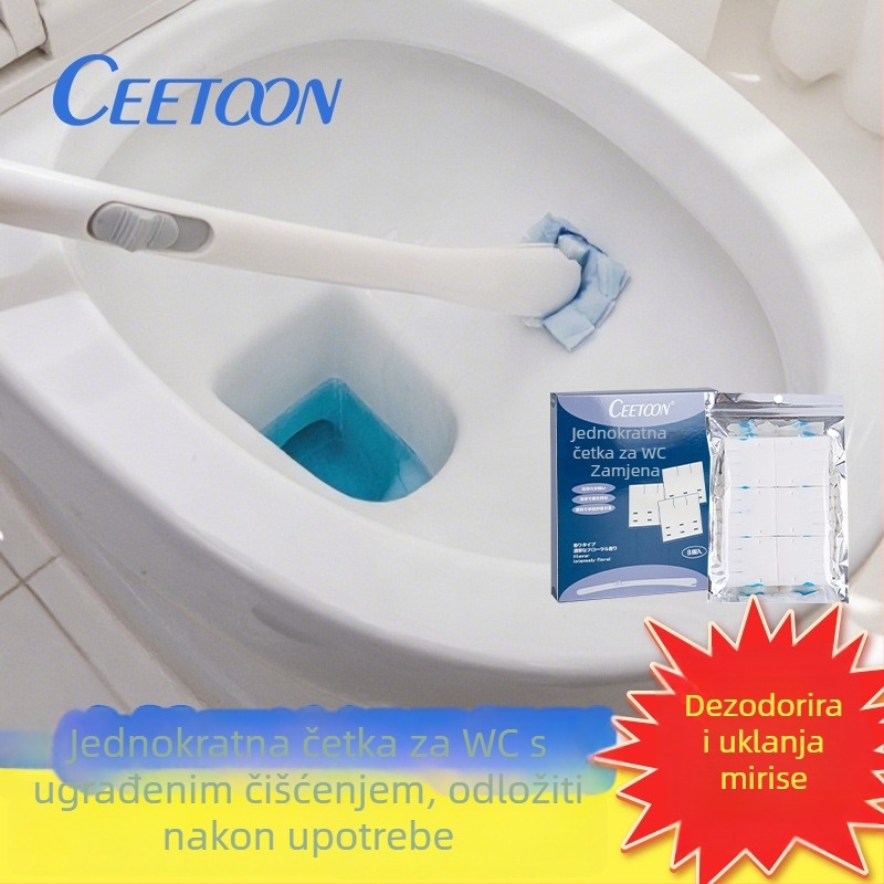 Ceetoon Set četke za zahod s zamjenjivim glavama, plastika, moderni minimalistički stil