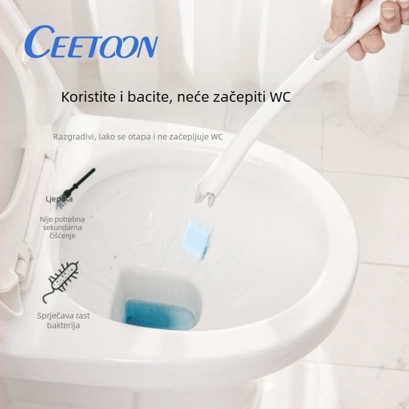 Ceetoon Set četke za zahod s zamjenjivim glavama, plastika, moderni minimalistički stil