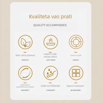 Tava za palačinke, debeli aluminij, neprijanjivo premazana, kompatibilna s plinskim štednjakom, odvojiva drška, model 30