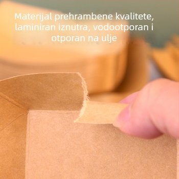 Jednokratni tanjur od kraft papira za roštilj i pakiranje hrane, kutija za komadiće pilećih nuggets