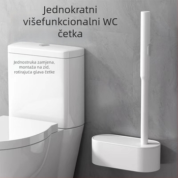 Jednokratna kućna četka za zahod s dugom drškom, plastična, 350 g, pakiranje 11.5×11.5×24.5 cm, brend Zhu's Xingye Home Furnishing