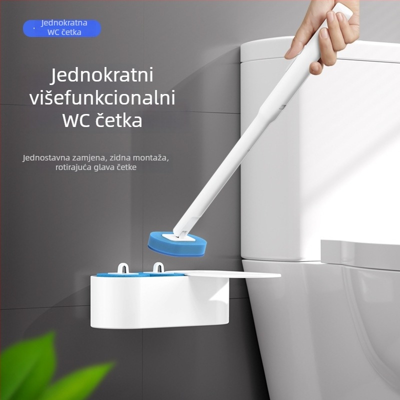 Jednokratna kućna četka za zahod s dugom drškom, plastična, 350 g, pakiranje 11.5×11.5×24.5 cm, brend Zhu's Xingye Home Furnishing
