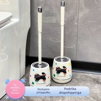 Set četkica za WC, zidno montiran, bez bušenja, model 2025, plastika, Plum House, 28 komada.