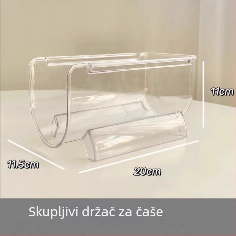 Držač čaša - U-oblika držač za vino i napitke, plastični, bez bušenja, XYSY, 2022