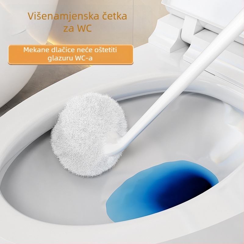 Platinum četka za WC s japanskim stilom, duga drška, zidni nosač, mekani dlačice