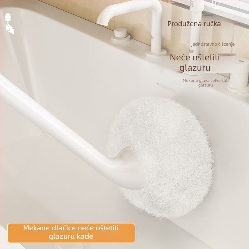 Platinum četka za WC s japanskim stilom, duga drška, zidni nosač, mekani dlačice