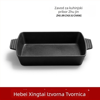 Litinasti kvadratni grill tiganj, bez premaza, 3,2 kg, višenamjenski