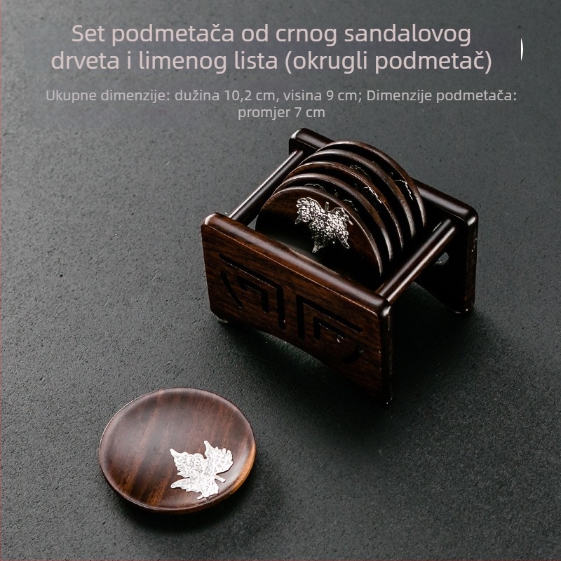 Drveni čajni tanjur s držačem šalice — moderni minimalistički stil, porijeklo Dehua, brend Grand Shantang