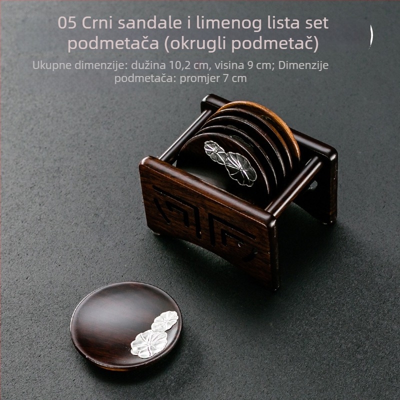 Drveni čajni tanjur s držačem šalice — moderni minimalistički stil, porijeklo Dehua, brend Grand Shantang