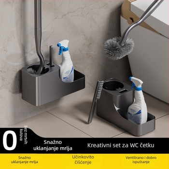 Zidna četka za WC, plastična, jednokratna, 530 g, Bo Kui, pakirana u jednoj kraft kutiji