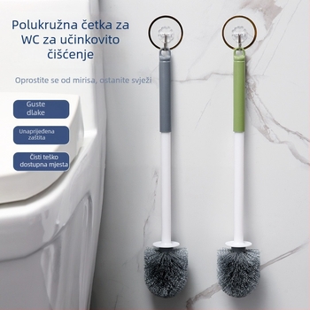 Četka za WC s okruglom glavom, mekani vlakna, dizajn bez mrtvih kutova, plast, 95 g, marka Yibeijia