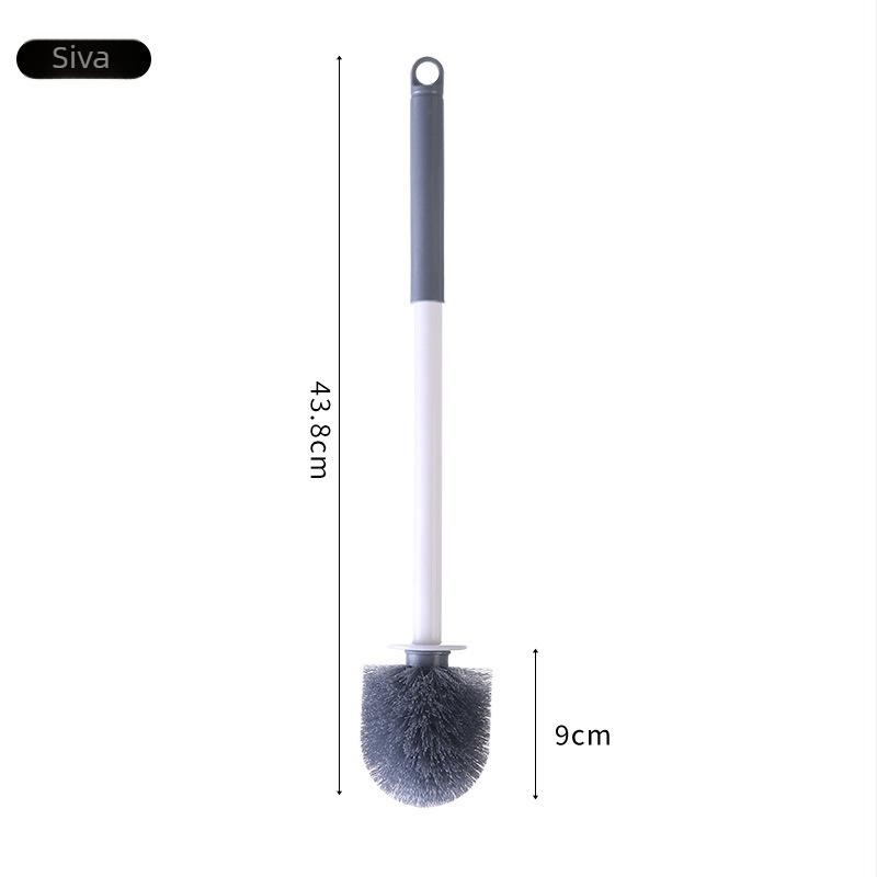Četka za WC s okruglom glavom, mekani vlakna, dizajn bez mrtvih kutova, plast, 95 g, marka Yibeijia