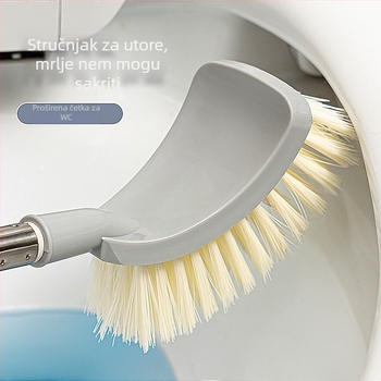 Četka za WC s dugim držalom, višestruka upotreba, tvrde čekinje, plastika, blister pakiranje