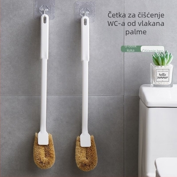 Četka za zahod s glavom od vlakana kokosove palme, zidna, plastična drška, brend Huidu – temeljito čišćenje