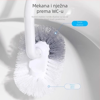 Set četki za WC s S-krivom dugačkom drškom – Plastika, AISEN, 450 g, 1 kom