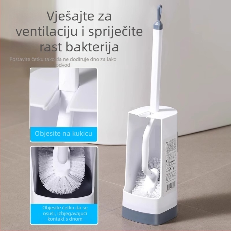 Set četki za WC s S-krivom dugačkom drškom – Plastika, AISEN, 450 g, 1 kom