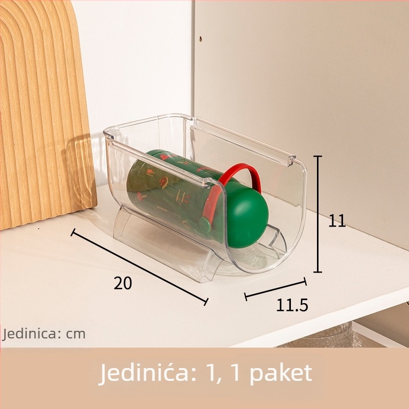 Držač za čaše - proziran višeslojni stolni držač, slaganje moguće, prašinu otporan za termos čaše; materijal: plastika, stil: jednostavan, izlazak: lipanj 2020
