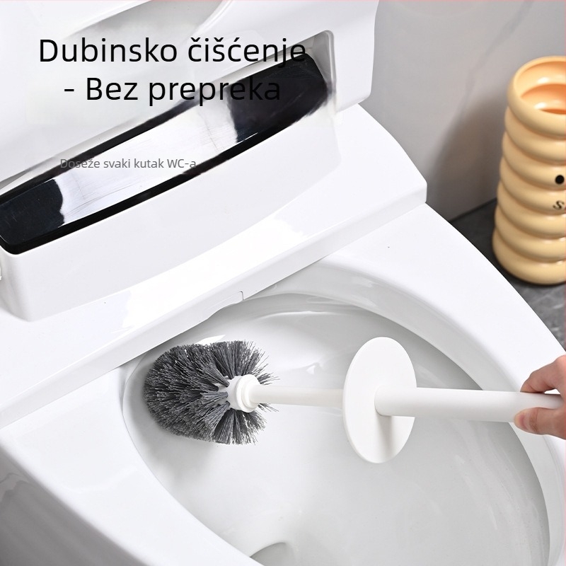 Caterpillar set četke za WC s dugom drškom i silikonskom glavom – kućna upotreba, bez mrtvih kutova, 200 g, porijeklo Yiwu