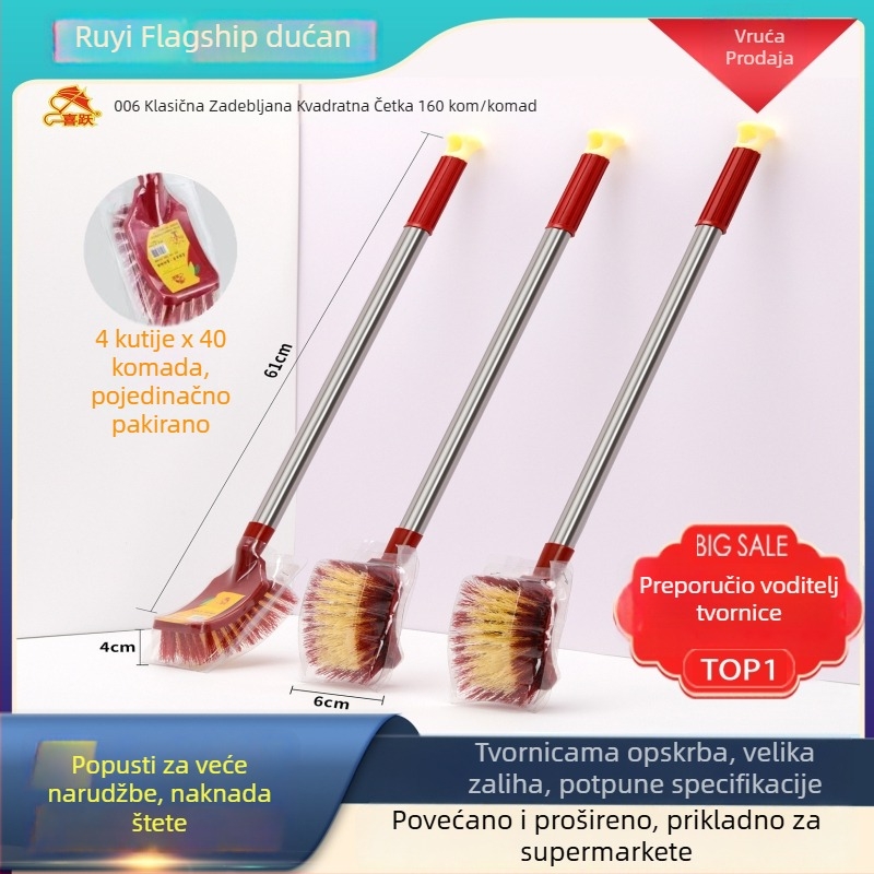 Set četki za školjku – deblji i širi dizajn, nehrđajući čelik, model 006