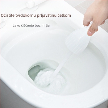 Četka za WC s mekanim čekinjama, bez mrtvih kutova, za hotelske kupaonice | Plastika, 50 g, Brand One Jiale, 1 kom., Pakiranje u vrećici