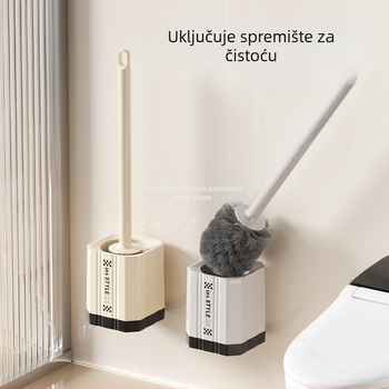 Četka za WC od plastike, dugačkog držača s bazom, višestruka namjena (Materijal: Plastika; Izlazak proizvoda: Proljeće 2020; Pakiranje: opp; Težina: Drugo)