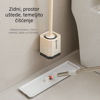 Četka za WC od plastike, dugačkog držača s bazom, višestruka namjena (Materijal: Plastika; Izlazak proizvoda: Proljeće 2020; Pakiranje: opp; Težina: Drugo)