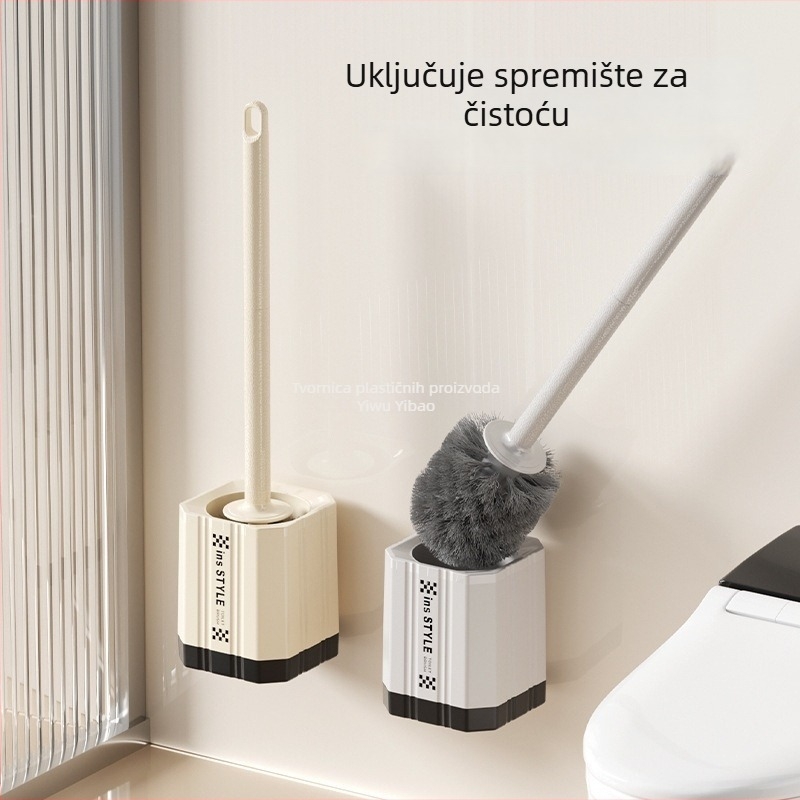 Četka za WC od plastike, dugačkog držača s bazom, višestruka namjena (Materijal: Plastika; Izlazak proizvoda: Proljeće 2020; Pakiranje: opp; Težina: Drugo)