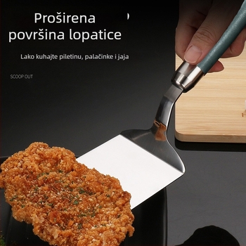 Chenghuijie 304 nehrđajući čelik spatula za palačinke, teppanyaki i pržena jaja