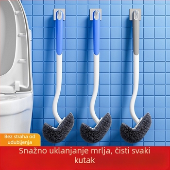 Četka za zahod s dugačkom drškom, zidna montaža, plastična konstrukcija, jedno pakiranje, za teško dostupne kutove