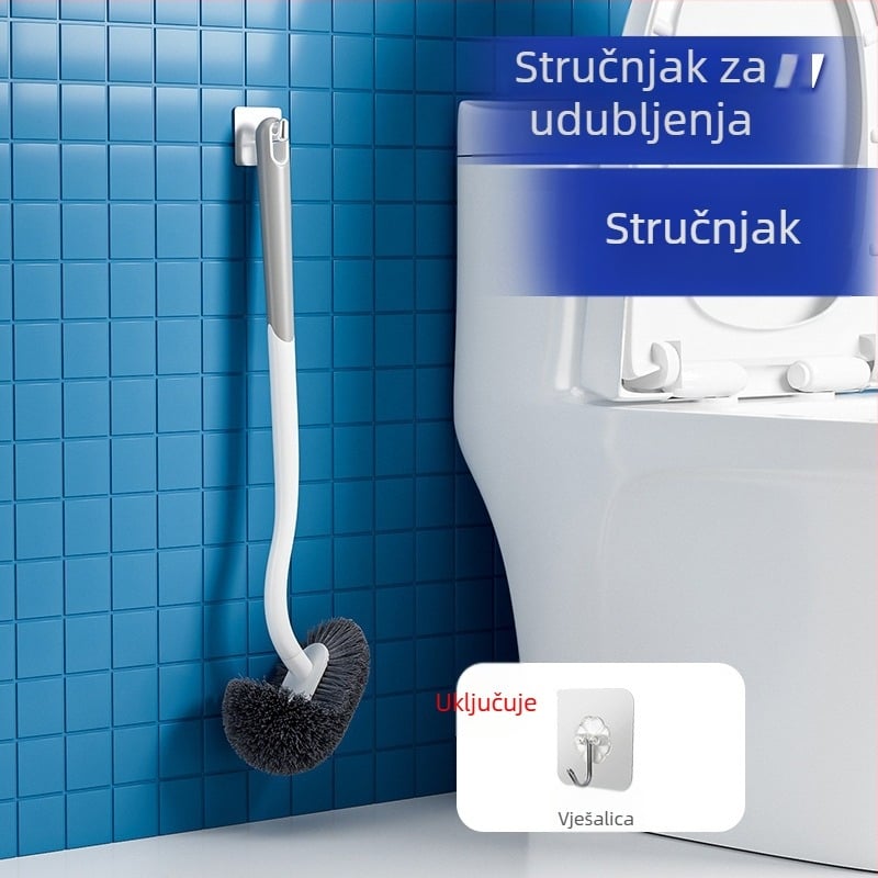 Četka za zahod s dugačkom drškom, zidna montaža, plastična konstrukcija, jedno pakiranje, za teško dostupne kutove