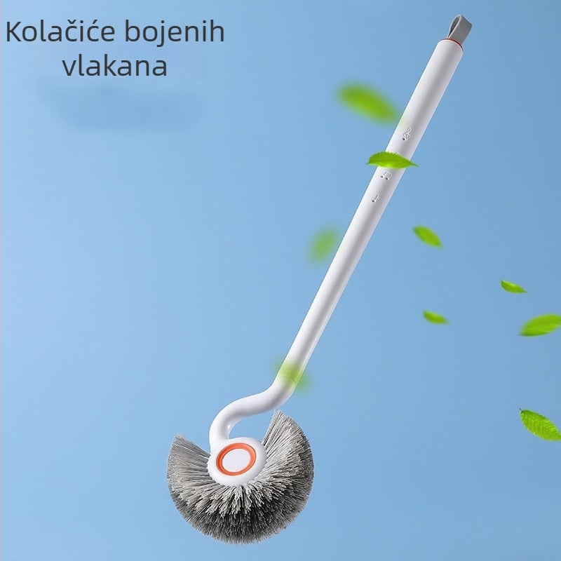 Plastična četka za WC za kućnu upotrebu, 360° čišćenje bez mrtvih kutova, produljena drška, debela polu-sferna glavica, Yi Lijie marka