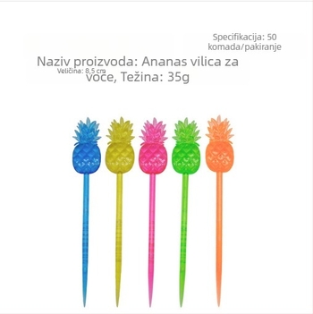 Jednokratna plastična vilica za voće u obliku srca, jednostavnog stila, za odrasle