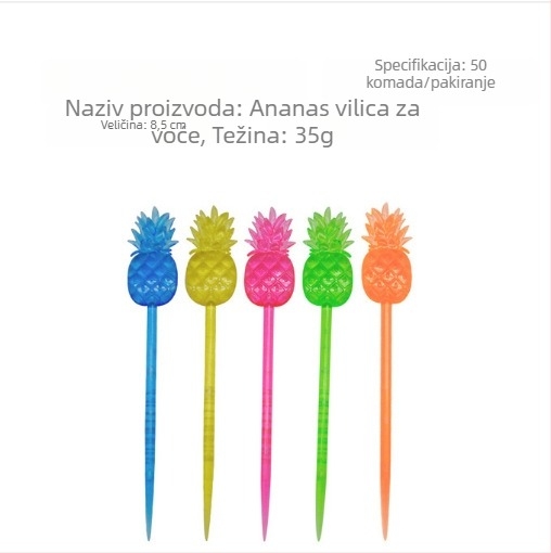 Jednokratna plastična vilica za voće u obliku srca, jednostavnog stila, za odrasle