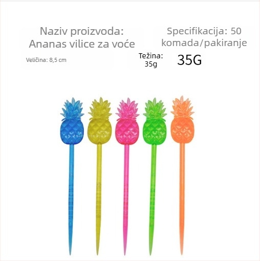 Jednokratna plastična vilica za voće u obliku srca, jednostavnog stila, za odrasle