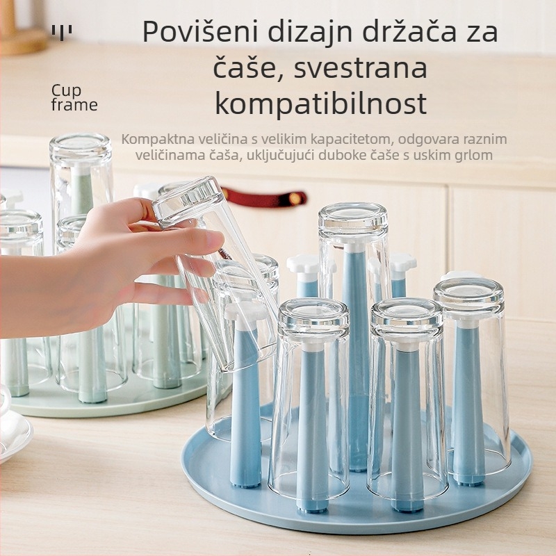 Držač čaša i obrnuti sušilac za čaše – plastična polica za pohranu staklenih čaša