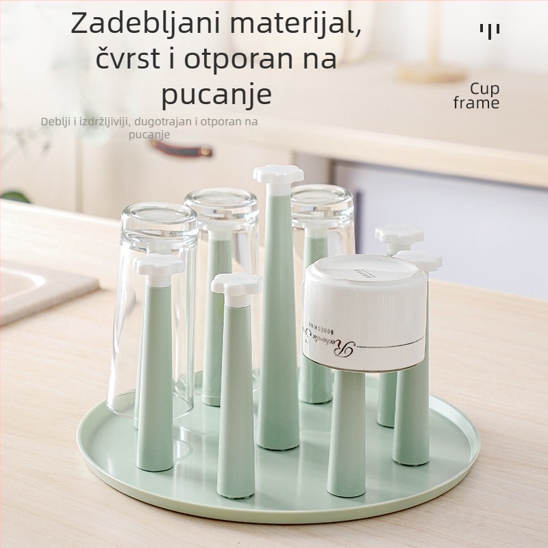 Držač čaša i obrnuti sušilac za čaše – plastična polica za pohranu staklenih čaša