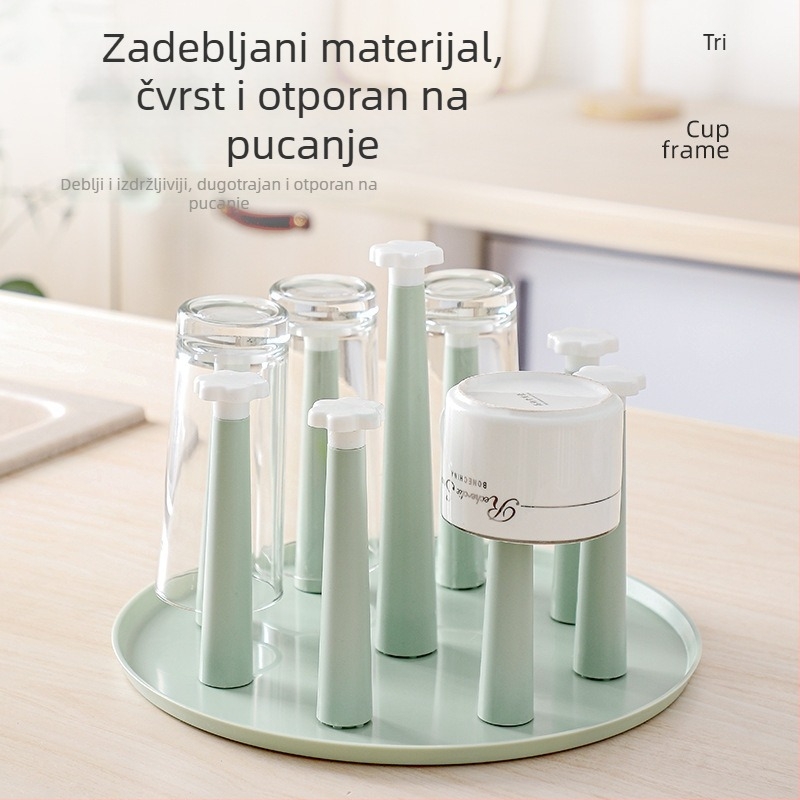 Držač čaša i obrnuti sušilac za čaše – plastična polica za pohranu staklenih čaša