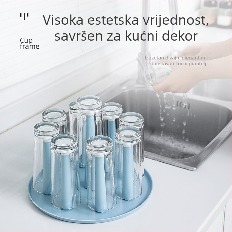 Držač čaša i obrnuti sušilac za čaše – plastična polica za pohranu staklenih čaša