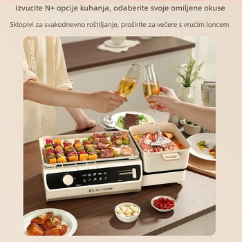Višenamjenska posuda za paru, pirjanje, kuhanje, hot pot i grill; 1200–1500 W; za 3–4 osobe; mehanička kontrola