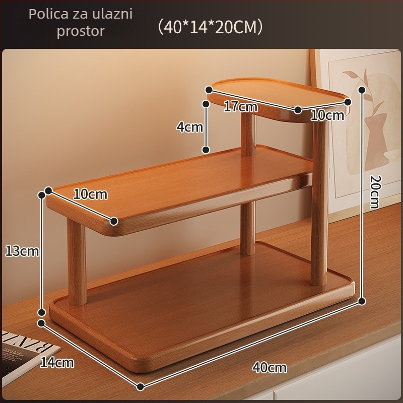 3-etažna polica za čaše, stolni organizator, višeslojno skladištenje, od umjetne ploče, gradski minimalistički stil, montaža vijcima