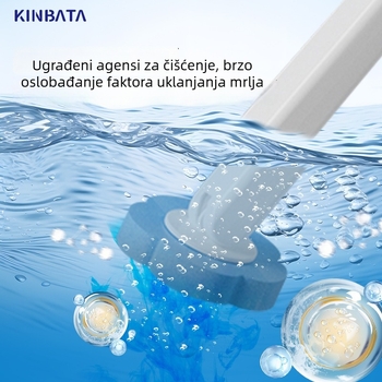 Kinbata jednokratni set četke za WC sa dizajnom bez kutova i zamjenjivom glavom četke, model A-023, plastika, 30 komada u kutiji