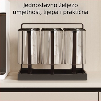 Stalak za čaše s okretanjem — 6 etaža, plastični, stolni, za putovanja