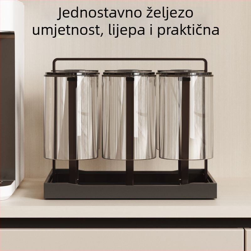 Stalak za čaše s okretanjem — 6 etaža, plastični, stolni, za putovanja