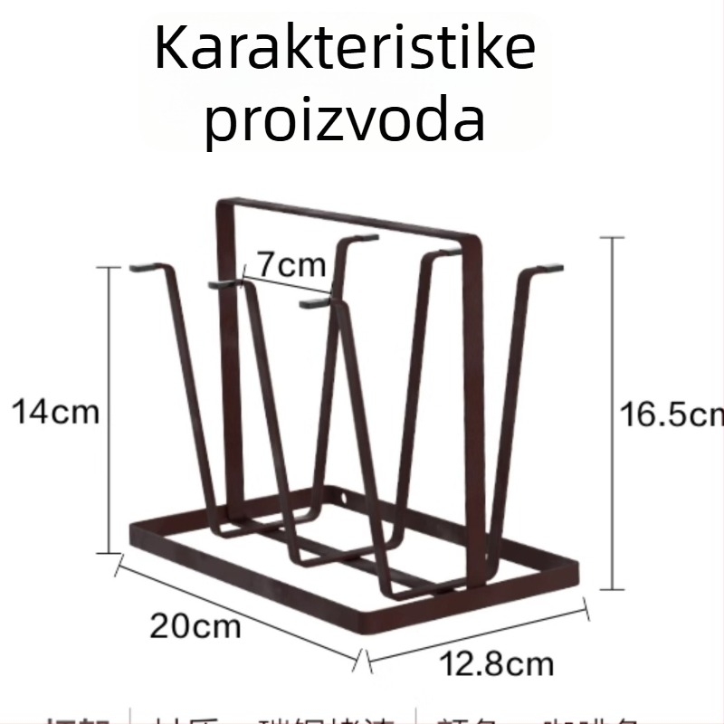 Stalak za čaše s okretanjem — 6 etaža, plastični, stolni, za putovanja