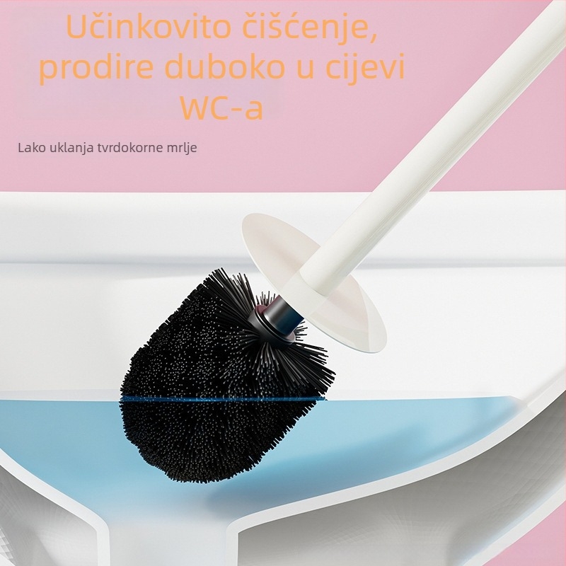 Set četke za WC s dugim drškom i bazom – plast, karikatura dizajn, čisti sve kutove