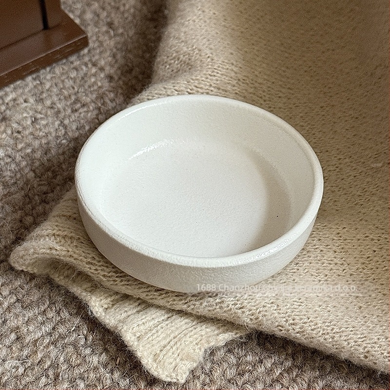 Keramična posudica za umak u japanskom stilu, okrugla, mikrovalna kompatibilna, glazirana pećnicom