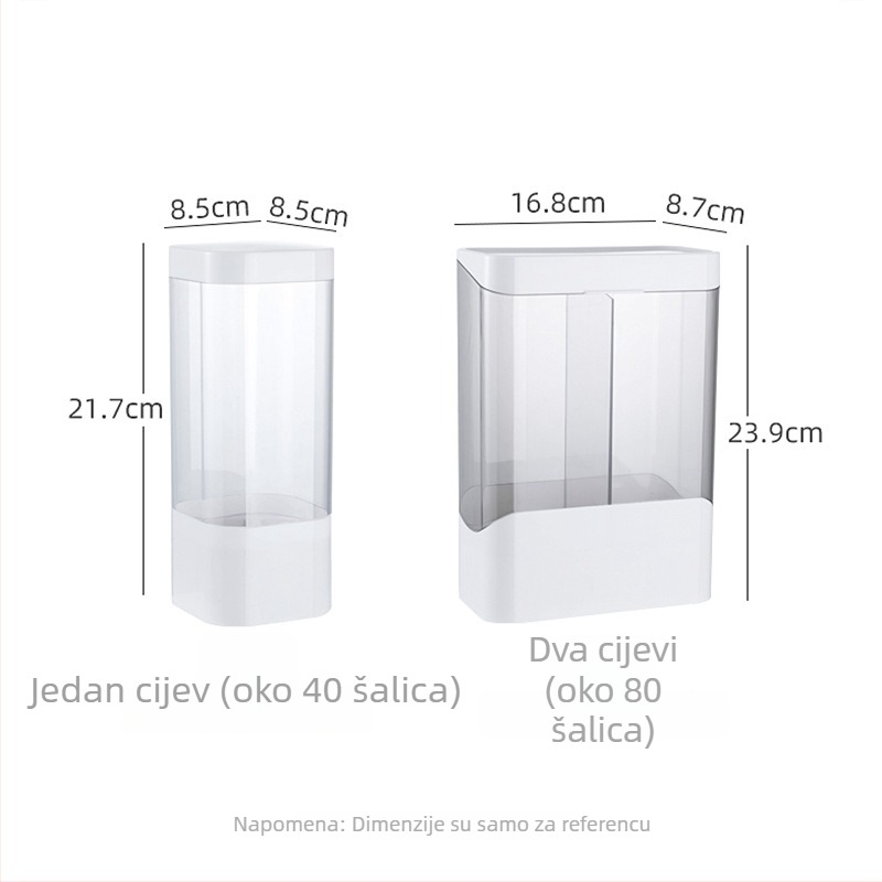 Držač čaša Xin Wan Ting, plastični, zidni, jednostavan stil