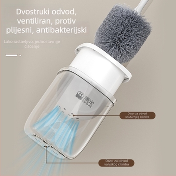Četka za WC s postoljem – Kangmi originalni dizajn, plastična, podrijetlo Yiwu, težina 274 g, pakiranje Opp bag
